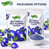 Poudre de fleur de pois papillon 700 Mesh, Matcha bleu pour l'alimentation, les boissons et la coloration naturelle, approvisionnement en vrac