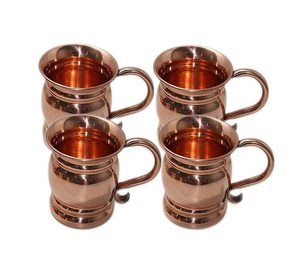 Wholesale Hammered Copper Metal Mug Custom Size Handmade Modern Design Drinkware for Hotels Modern Design - Product Image 1