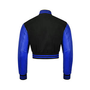 Veste universitaire pour femmes en laine, design personnalisé, prix le plus bas, veste universitaire courte pour femmes - Product Image 2