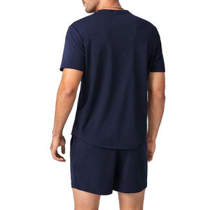 Ensemble de deux pièces d'été pour hommes, col rond, coupe régulière, vêtements de fitness, options de couleur personnalisées disponibles avec logo personnalisé pour les hommes - Product Image 4