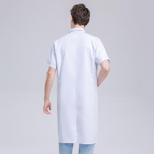 Bata de laboratorio médica de manga larga blanca clásica, alta calidad, hecha a medida, último uniforme de Hospital ligero al por mayor - Product Image 5