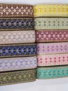 Encaje bordado encaje Mujer hueco doble fila ciruela código de barras bordado encaje ajuste - Product Image 4