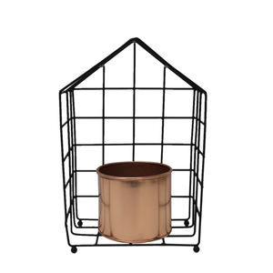 กระถางเหล็กสำหรับตกแต่งพร้อมขาตั้งและกระถางในสวนชุบแบบโบราณสำหรับงานแต่งงานและของตกแต่งกลางแจ้ง - Product Image 1