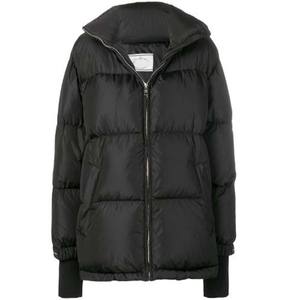Parka à cordon de serrage épais rembourré en coton pour femmes veste bouffante courte fermeture éclair chaud décontracté manteau à bulles pour les tenues de rue chaudes de printemps - Product Image 1