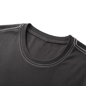 Camisa de algodón con cuello redondo para hombre, transpirable, cómoda, personalizable, informal, para la comodidad diaria y el estilo, Jersey de manga corta de secado rápido - Product Image 5