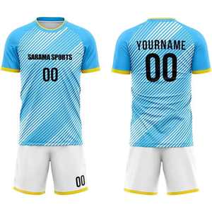 Fabricant de maillots de football de haute qualité, ensemble de maillots de football, 100% polyester, impression de logo personnalisée sur les maillots de football - Product Image 1