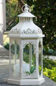 Superior Quality Best Prices Moroccan Shape Lantern Ramadan Decor Home White Finished <b>Candle</b> <b>Holder</b> for Home Decor & <b>Garden</b> Deco - Product Image 2