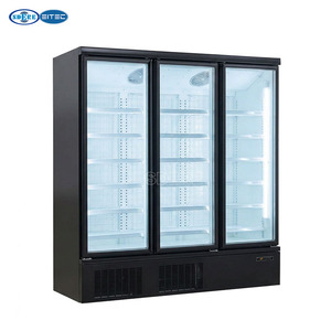 Réfrigérateur commercial <span class=keywords><strong>multi</strong></span>-<span class=keywords><strong>portes</strong></span> vitré, vitrine réfrigérée verticale pour boissons et bières de supermarché - Product Image 3