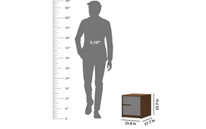 TRENTO italien moderne élégant Premium en bois Accent Table d'appoint Table de chevet avec rangement pour salon chambre à coucher - Product Image 6