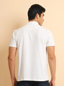 Camiseta de media manga con cuello mandarín para hombre de alta calidad, ropa informal cómoda, 100% de algodón para trajes diarios y oficina - Product Image 6