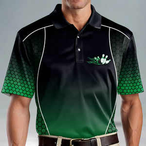 Custom Printed <b>Bowling</b> Polo <b>Shirt</b> for Men 100% Polyester Quick Dry & Waterproof New Arrival Wholesale - Product Image 4
