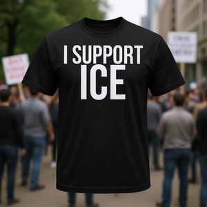 T-Shirt Promozionale I Support Ice, Girocollo, Manica Corta, Unisex Adulto, Stampa Serigrafica, Origine Cina A3734 - Product Image 4