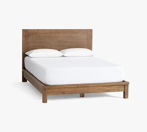 Bền hiện đại tối giản bedframe trong màu sắc tự nhiên Gỗ Tếch gỗ gụ suar gỗ rắn phong cách cho khách sạn biệt thự mô hình 210803 - Product Image 6