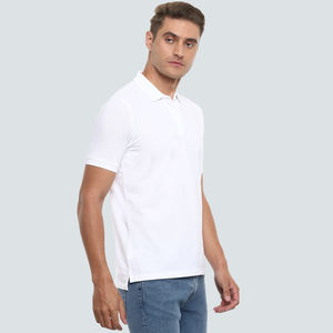 Hombres de microfibra de alta calidad para camisetas de polo Nueva moda Patrón sólido Cuello redondo Estilo casual cómodo y transpirable - Product Image 6