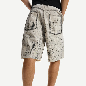 Short de jogging de sport double couche de couleur unie personnalisé pour hommes Short en denim noir sexy de haute qualité pour hommes - Product Image 5