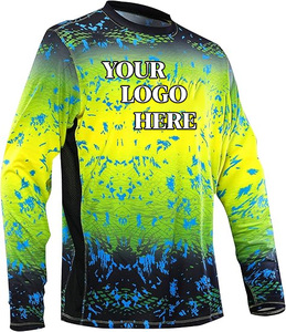 Logotipo personalizado UPF50 + Protección solar Absorbe la humedad Poliéster Ropa de pescado Hombres Manga larga Uv Pesca Barco de manga larga Jersey - Product Image 3