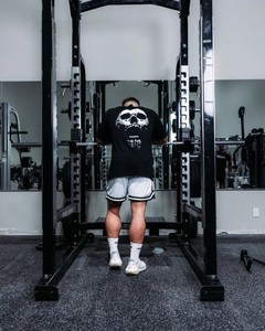 ผู้ผลิตเสื้อยืดออกกำลังกายแบบโอเวอร์ไซส์สำหรับผู้ชาย ผ้าฝ้ายผสมใยไผ่ ระบายอากาศได้ดี รับผลิตตามสั่ง - Product Image 4