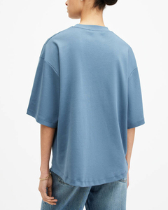 Camisetas extragrandes de alta calidad para mujer, camisetas cómodas de gran tamaño con logotipo personalizado de punto de algodón suave transpirable de secado rápido para mujer - Product Image 4