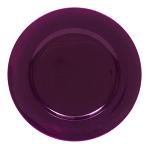Plato Base Redondo de 13 Pulgadas Color Morado Real con Acabado Satinado, Base de Metal Resistente al Calor para Vajilla de Banquetes y Bodas - Product Image 4