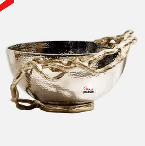 Nuevo aspecto dorado acabado martillado aspecto tazón para servir comida para hotel restaurante y bar - Product Image 1