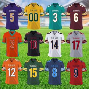 Camiseta de Práctica de Fútbol Americano Personalizada, Talla Adulto para Hombre, Manga Corta, Cuello en V, Malla Transpirable, Talla Grande, 100% Poliéster - Product Image 2