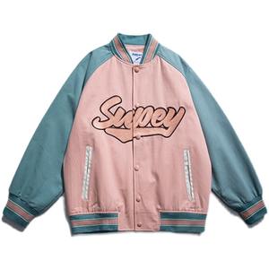 Chaqueta universitaria con logotipo personalizado, chaqueta negra con mangas bordadas para parejas, chaqueta universitaria de béisbol para hombres, chaqueta universitaria Letterman Varisty - Product Image 1