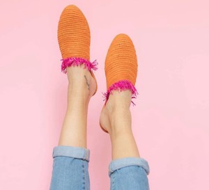 Sandales en raphia pour femme en raphia confortable fait à la main, idée cadeau - Product Image 1