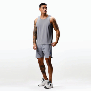Men's Custom Polyester Sporty <b>Singlet</b> Quick-Drying Summer Vest with Breathable Muscle Sleeveless for Gym Bodybuilding & <b>Running</b> - Product Image 1