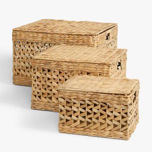 Boîte de rangement en jacinthe d'eau écologique, boîtes de rangement tissées à bas prix, décoration intérieure, organisation - Product Image 6