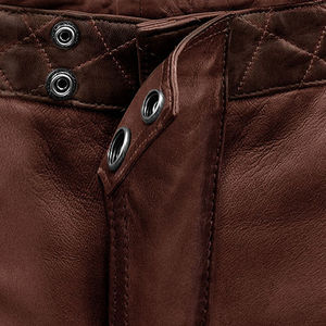 Pantalon en cuir de mouton souple dernier modèle à la mode pour hommes Pantalon en cuir élégant Nouveau design Pantalon en cuir à la mode avec poche latérale - Product Image 4