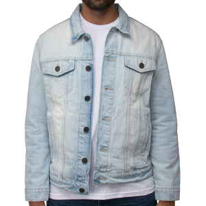 เสื้อแจ็คเก็ตยีนส์ผู้ชายคุณภาพสูง ระบายอากาศได้ดี แห้งเร็ว เป็นมิตรกับสิ่งแวดล้อม สไตล์ลำลอง ผลิตจากผ้าฝ้าย 100% เหมาะสำหรับใส่ในฤดูหนาว - Product Image 1