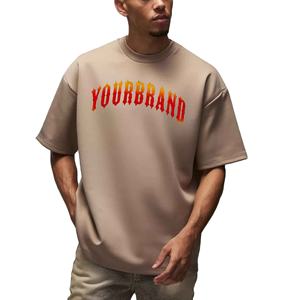 T-shirt homme ample, coupe décontractée et confortable, en coton mélangé respirant, manches courtes, style streetwear décontracté, pour l'été, usage quotidien et vente en ligne. - Product Image 1