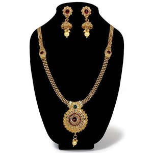 Conjunto de joyería fina Kriaa, colgante chapado en oro con piedra de cerámica, collar 1109807 - Product Image 1