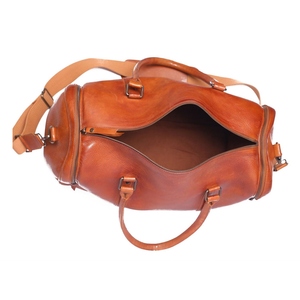 Vintage Leather Duffle Bag Handmade Travel Overnight Bag for Men and Women With Adjustable Shoulder Strap - Product Image 3