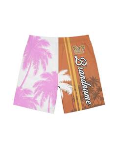 Short en polyester imprimé personnalisé pour hommes, décoration vintage, short de plage d'été en maille de coton à taille moyenne pour le basket-ball en salle de sport - Product Image 6