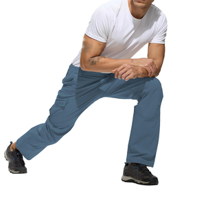 Pantalon Softshell d'extérieur pour homme, coupe-vent, imperméable, pour la randonnée technologique, doublure polaire chaude, respirant - Product Image 4