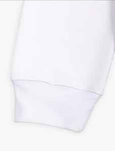 <b>Mens</b> Solid <b>White</b> Crewneck <b>Sweatshirt</b> 100% Cotton Winter Casual Streetwear - Product Image 2