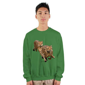 Sudadera Gildan Heavy Crewneck Cheetah Brothers XL de Tejido de Punto Antiarrugas con Diseño Serigrafiado y Bordado Sólido - Product Image 1