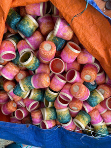 Colorful Bamboo Rattan Gift <b>Box</b> <b>with</b> <b>Lid</b> for Ramadan Kareem and Gergean Handmade <b>Decorative</b> Storage Basket Vietnam - Product Image 3