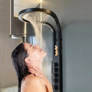 Wholesale 304 Stainless Steel <b>Shower</b> Set 3 Function Black JSS01020G Hydraulic LED Display Thermostatic Mixer MOQ - Product Image 3