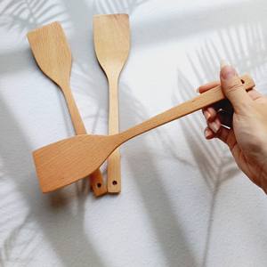 Espátula de madera ecológica, juego de utensilios de cocina de madera de haya, hechos en Vietnam, alta calidad, Natural, buen precio - Product Image 5