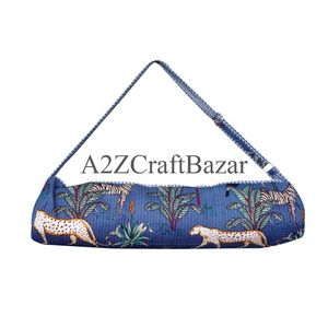 Elegant Jungle Printed <b>Yoga</b> <b>Mat</b> Bag Tote Exercise Zipper Closure Cotton Fabric Adjustable Strap Unisex Modern Fashion Casual - Product Image 6