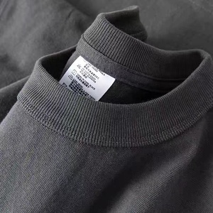 เสื้อยืดผ้าคอตตอนขนาดใหญ่ของผู้ชายเสื้อยืดธรรมดาสำหรับ100% พิมพ์ลายไหล่ตกน้ำหนักมาก - Product Image 1