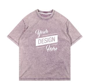 T-shirt blanc lourd délavé à l'acide T-shirt vintage en coton vierge lourd T-shirt surdimensionné - Product Image 5