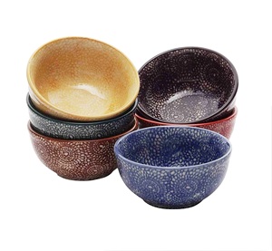 Assiettes et bols en céramique multicolore Finition brillante Ustensiles de cuisine et vaisselle plaqués - Product Image 1