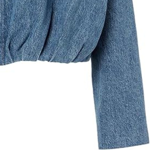 Chaqueta de mezclilla lavada ligera de gran tamaño transpirable de longitud completa personalizada de moda al por mayor para mujer prendas de vestir - Product Image 6