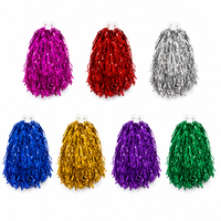 Pompons de cheerleader avec anneau de maintien, pompons brillants en guirlande pour les événements scolaires, sportifs et de danse