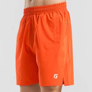 กางเกงขาสั้นรัดรูปผู้ชาย Orange HI-VIBE แห้งเร็ว ดีไซน์สั่งทำได้ ผ้าโพลีเอสเตอร์ทอ 100% ปิดเชือกผูกเอว ความยาวขาใน 5 นิ้ว ไซส์ XXS - Product Image 5