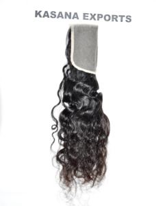 Vente en gros d'extensions de cheveux humains indiens bouclés à double trame 5*5 fermeture naturelle pour femmes noires cuticule alignée machine non traitée - Product Image 2