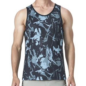 การพิมพ์ระเหิดผู้ชายเสื้อกล้ามคุณภาพสูงหลวม Fit Men Tank Top ฟิตเนสสวมใส่ผู้ชาย Tank Top - Product Image 1